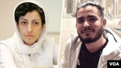 امیرحسین مرادی، زندانی سیاسی محکوم به اعدام و نرگس محمدی، فعال حقوق بشر زندان در ایران