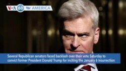 VOA60 Ameerikaa - Several Republican senators faced backlash over their vote to convict former President Donald Trump