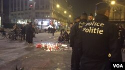 Polisi Belgia disiagakan untuk mengamankan kota Brussels pasca serangan hari Selasa (22/3) malam.