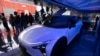 FILE - A ROBO-01 electric concept car is displayed at a concept shop for Chinese electric car maker Jidu in Beijing, Feb. 14, 2023. 