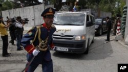 아프간 의원이 괴한의 총격으로 사망한 사건 현장.