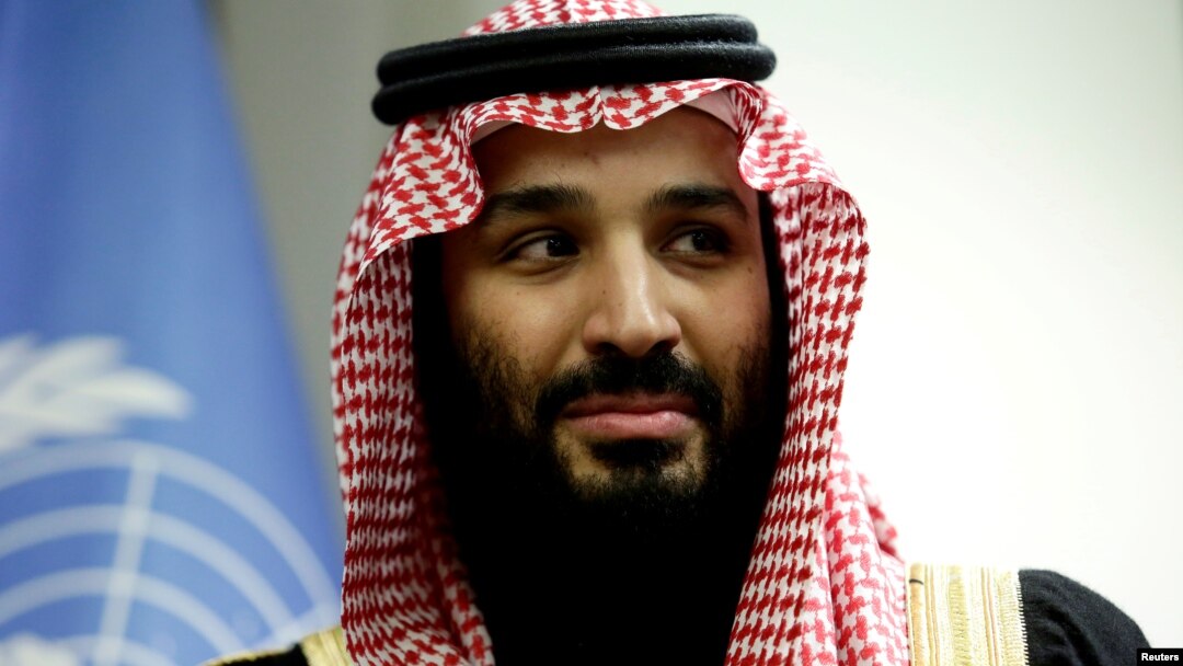 FILE PHOTO - Saudi Arabia's Crown Prince Mohammed bin Salman Al Saud is shown during a meeting at the United Nations headquarters in New York, March 27, 2018. 