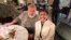 Nobel Peace Prize winners Dmitry Muratov, chief-and-editor of Novaya Gazeta from Russia, and Rappler CEO and executive editor Maria Ressa from the Philippines, pose for a photo during their dinner in Oslo, Norway, Dec. 8, 2021. 