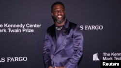 Comedian Kevin Hart receives the 25th Mark Twain Prize for American Humor at the John F. Kennedy Center for the Performing Arts in Washington