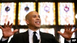 FILE - Former Democratic presidential candidate Sen. Cory Booker.