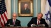 Israeli Acting National Security Advisor Jacob Nagel (L) and U.S. Undersecretary of State Tom Shannon are seen signing a new ten-year pact on security assistance between the two nations at the State Department in Washington, Sept. 14, 2016. 