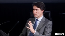 加拿大总理特鲁多参加负责调查外国据称干预加拿大选举的独立委员会举行的公开听证会。(2024年4月10日)