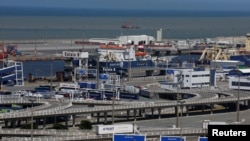 FILE - The port of Calais, France, is seen June 24, 2016.