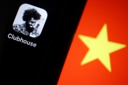 The icon for the social media app Clubhouse is seen on a smartphone screen in Beijing, Feb. 9, 2021.