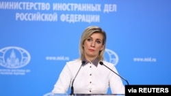 마리야 자하로바 러시아 외무부 대변인.