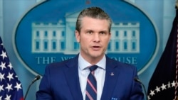 Menteri Pertahanan AS Pete Hegseth berbicara dalam konferensi pers di Gedung Putih, Washington, pada 30 Januari 2025. (Foto: AP/Alex Brandon)