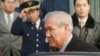 FILE - Former South Korean president Roh Tae-woo steps out of a limousine to talk to the press at the gate of the Seoul Detention House in Seoul, Dec. 22, 1997 shortly after being released from serving a prison sentence. 