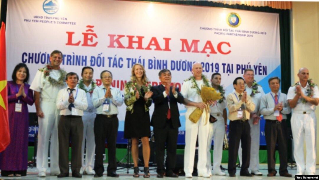 Hôm 6/5/2019, Hoa Kỳ, Việt Nam và các quốc gia đối tác đã tham dự lễ khai mạc chương trình Đối tác Thái Bình Dương 2019 (PP19) tại thành phố Tuy Hòa, tỉnh Phú Yên. Photo Đại sứ quán Hoa Kỳ tại Việt Nam.