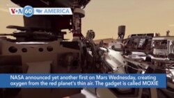 VOA60 Ameerikaa - NASA announced yet another first on Mars Wednesday, creating oxygen from the red planet's thin air