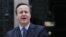 British Prime Minister David Cameron makes a statement outside 10 Downing Street in London, Feb. 20, 2016. 