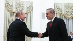 Dışişleri Bakanı Fidan Rusya'nın Volga Nehri kıyısındaki Nizhny Novgorod kentinde düzenlenen BRICS Dışişleri Bakanları Toplantısı çerçevesinde Rusya Cumhurbaşkanı Vladimir Putin'le görüştü- 11 Haziran 2024.