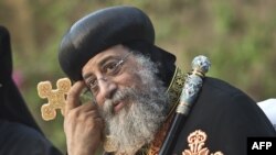 Le chef des chrétiens coptes d'Égypte, le pape Tawadros II, au Caire, 9 juin 2013.