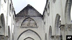 A general view shows the deserted ruins of the old Cathedral church in Somalia's capital Mogadishu, (File)