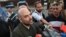 Italian journalist Roberto Saviano adresses the press on Oct. 12, 2023, after receiving a guilty verdict in a libel trial brought by Prime Minister Giorgia Meloni.