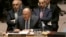 FILE - Egyptian Foreing Minister Sameh Shoukry speaks during a Security Council meeting on the situation in Libya, Wednesday, Feb. 18, 2015.