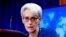 Wakil Menteri Luar Negeri Wendy Sherman berbicara di Departemen Luar Negeri di Washington, 18 Agustus 2021. (Foto: AP)