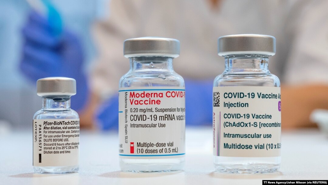 Vaccine COVID-19 của Pfizer-BioNTech, Moderna and AstraZeneca. 