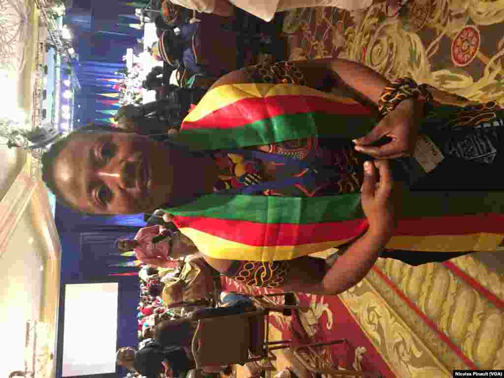 Mercy Kyeng, participante camerounaise au YALI 2016, Washington, le 3 aout 2016 (VOA/Nicolas Pinault)