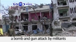 VOA60 Africa - Death Toll Rises to 24 in Mogadishu Hotel Attack