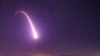 This U.S. Air Force handout photo shows an unarmed Minuteman III intercontinental ballistic missile launching during an operational test on Oct. 2, 2019 at 1:13 a.m. Pacific Time, at Vandenberg Air Force Base, California.