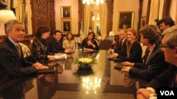 La presidenta Cristina Fernández recibió al ministro de Comercio de la República Popular China, Chen Deming.