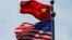 中国和美国国旗