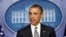 President Barack Obama speaks in the Brady Press Briefing Room of the White House in Washington, April 16, 2013, about the Boston Marathon explosions.
