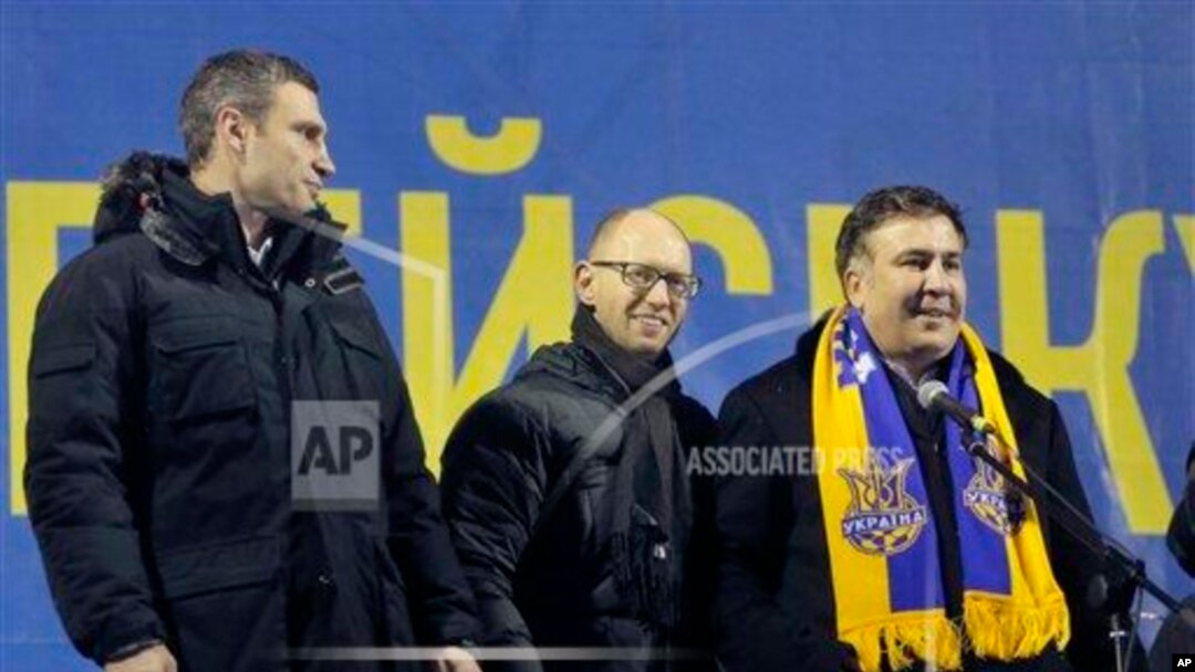 Mikheil Saakashvili in Kiev, December 7, 2013