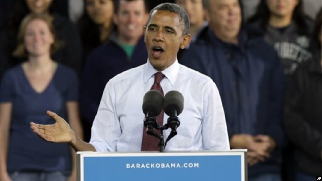 President Barack Obama speaks during a campaign stop in Milwaukee, Wisconsin, September 22, 2012.