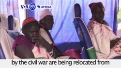 VOA60 Africa - S. Sudan: About 1,000 people displaced by the civil war are being relocated from Tomping to the UN House