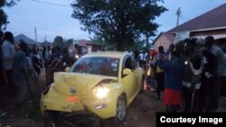 Gari ya Ibrahim Abiriga iliyoshambuliwa kwa risasi nchini Uganda