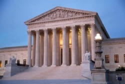 FILE - The U.S. Supreme Court building at dusk on Capitol Hill in Washington.