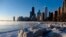 Ice forms along the shore of Lake Michigan, Feb. 19, 2015, in Chicago.