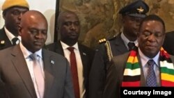 President Mokgweetsi Masisi and President Emmerson Mnangagwa 