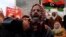 A man shouts during a demonstration against what the protesters said was the decision of the National Congress to extend the period of their stay in power, in Benghazi December 27, 2013.