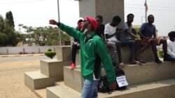 Angola Malanje esse Lurenço, activista. Manifestacao