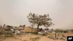 Des maisons démolies dans le village bédouin d'Umm al-Hiran, Israel, le 12 mars 2017