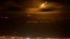 Israeli army flares light up the sky along the border with Lebanon late on Sept. 15, 2024 amid escalations in the ongoing cross-border tensions as fighting continues between Israel and Hamas militants in the Gaza Strip.