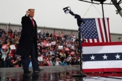 U.S. President Donald Trump holds a campaign event, in Allentown, Pennsylvania, Oct. 26, 2020.