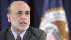 Federal Reserve Chairman Ben Bernanke speaks during a news conference at the Federal Reserve in Washington, Wednesday, April 27, 2011