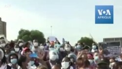 Afrique du Sud: manifestation des personnels soignants au Cap