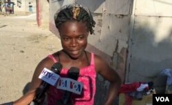 This mother of three says the government has not fulfilled its promises to build adequate homes for survivors. (Renan Toussaint/VOA Creole)