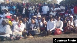 Part of the crowd that attended the Itai Dzamara prayer rally. (Photo: Courtesy Occupy Africa Unity Square)