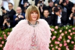 FILE - Vogue editor Anna Wintour attends The Metropolitan Museum of Art's Costume Institute benefit gala celebrating the opening of the "Camp: Notes on Fashion" exhibition in New York.