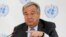 U.N. Secretary-General Antonio Guterres speaks during a news conference in Nairobi, Kenya, March 8, 2017. ﻿﻿﻿The risk of genocide has considerably diminished in South Sudan, which is experiencing civil strife that has led to famine in some parts, Guterres said.